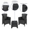 Merrick Lane Lanai Outdoor Furniture 3 Item Set Faux Rattan Resin Wicker Lounge Chairs And Side Table - Patio Furniture